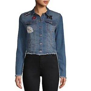C&C California Patch Denim Jean Jacket Size Medium